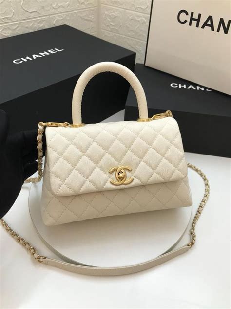 used White Chanel purse